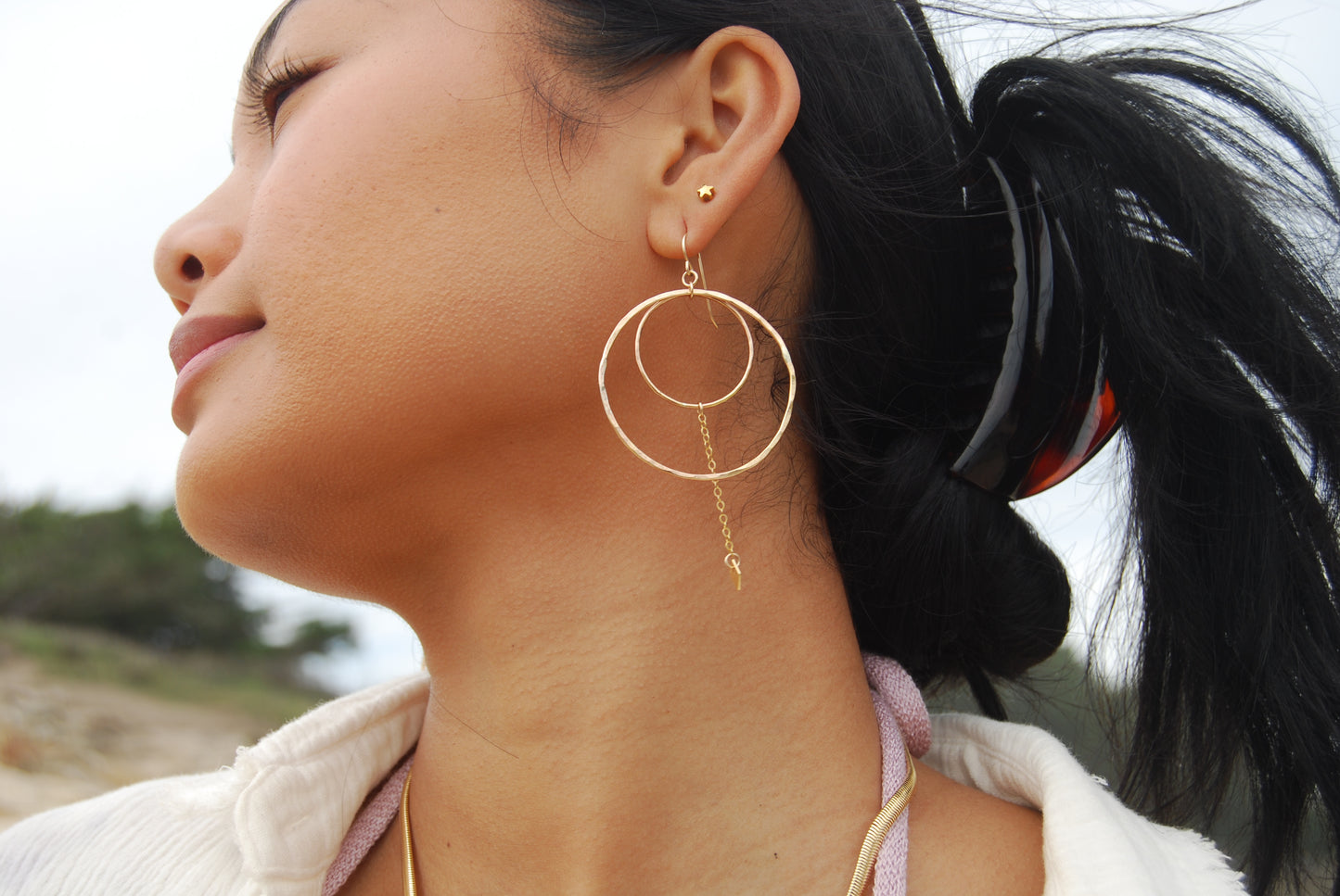 Orbit Tassel Hoops