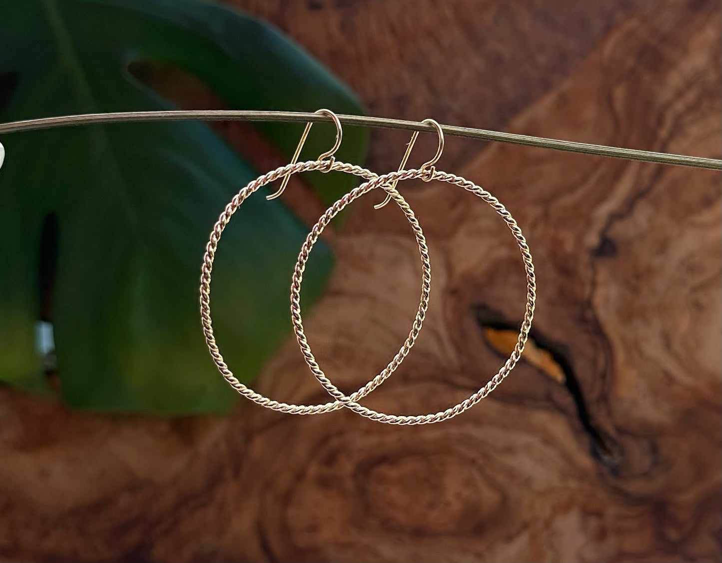 Spiral Twist Hoops