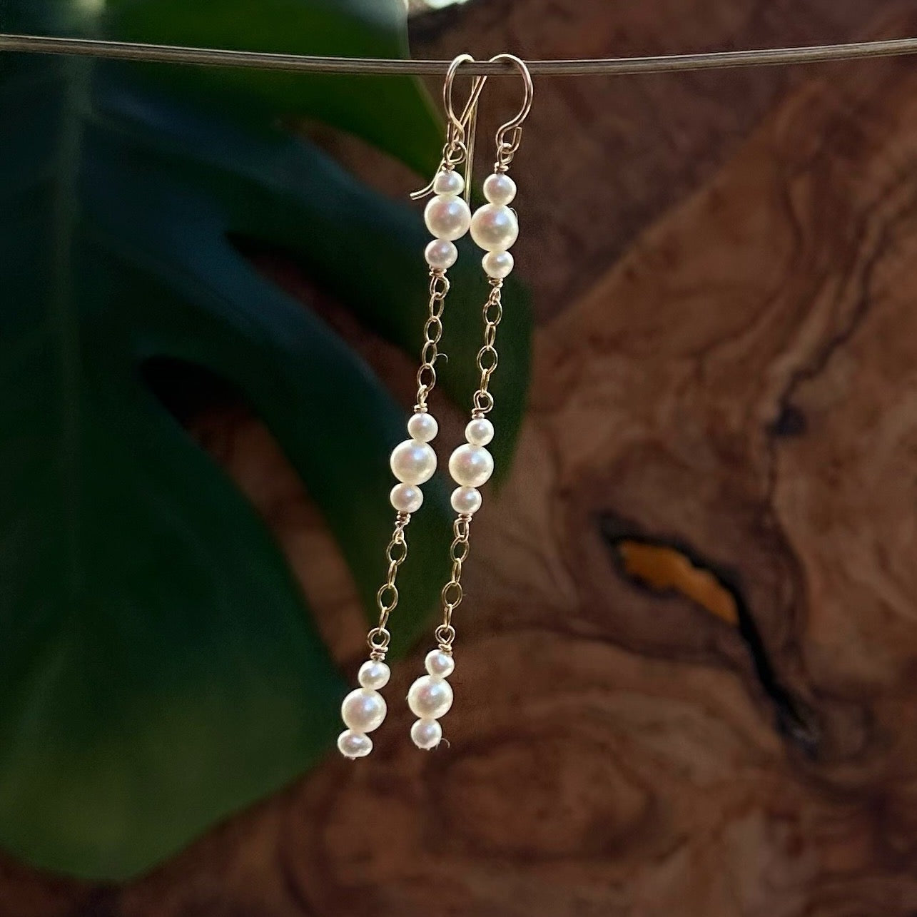 Triple Pearl Earings