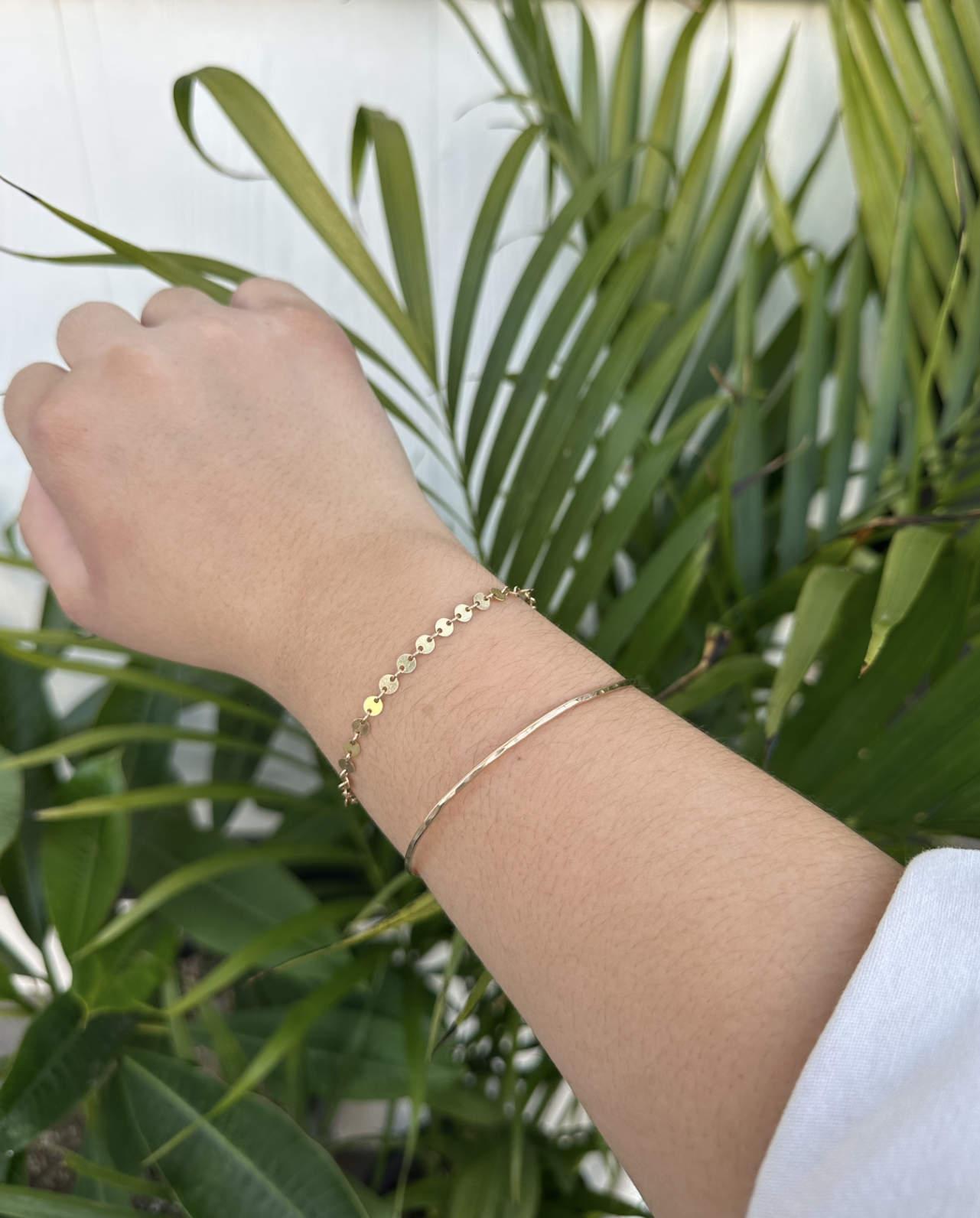 Gold Hammered Bangle