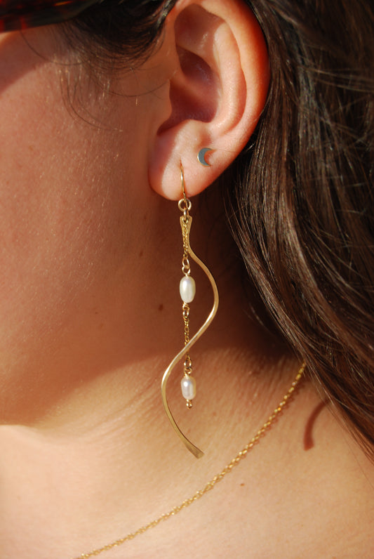 Golden Ripple Earrings
