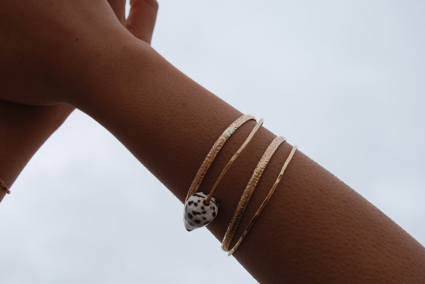 Hebrew Cone Shell Bangle